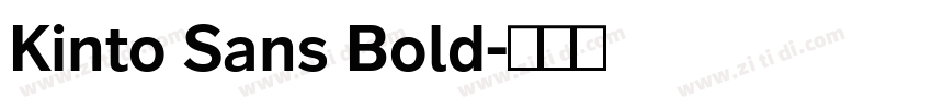 Kinto Sans Bold字体转换